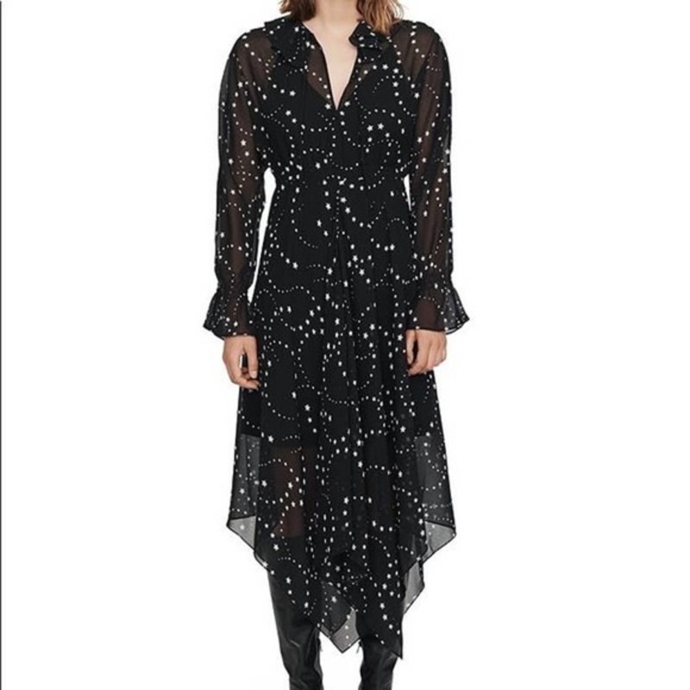 Maje star-printed flowy dress